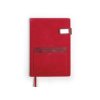 Бизнес блокнот А5 Freya с клапаном и карманом для визиток, твердая обложка, 128 листов, красный и бор