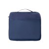 Плед для путешествий Flight в чехле с ручкой и карманом, темно-синий