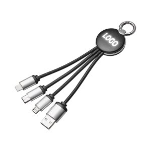 Кабель 3-в-1 с подсветкой лого Ion mini