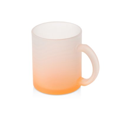 Стеклянная матовая кружка Омбре с градиентом для сублимации, оранжевый
