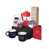 Подарочный набор c френчпрессом, кружками и чаем, красный