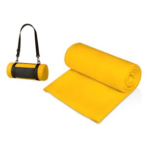 Плед Нежность с плечевым ремнем, желтый