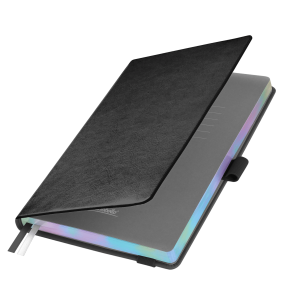 Ежедневник Galaxy недатированный, жесткая обложка, срез голограф. фольга, черный Ежедневник Galaxy недатированный, жесткая обложка, срез голограф. фольга, черный