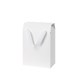 Подарочная коробка-пакет универсальная малая, белая