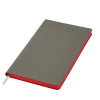 Ежедневник Latte soft touch недатированный, серый/красный