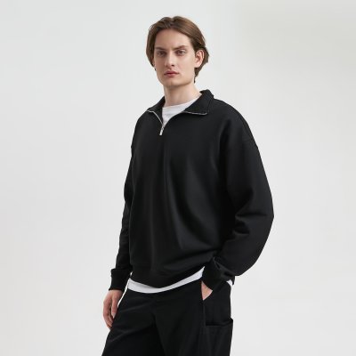 Толстовка на молнии унисекс FLOW, черная, размер XL/2XL