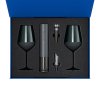 Подарочный набор 2 бокала для вина Emerald + набор для вина Sacramento в синей коробке