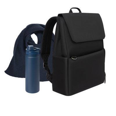 Подарочный набор Marco, синий (шарф, термобутылка, рюкзак)