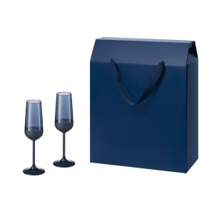 Подарочный набор 2 бокала для шампанского Sapphire в большом подарочном пакете Подарочный набор 2 бокала для шампанского Sapphire в большом подарочном пакете