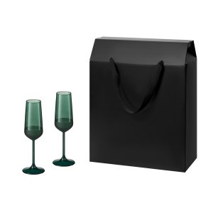 Подарочный набор 2 бокала для шампанского Emerald в большом подарочном пакете Подарочный набор 2 бокала для шампанского Emerald в большом подарочном пакете