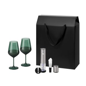 Подарочный набор Emerald, Vintaro (2 бокала + набор для вина) Подарочный набор Emerald, Vintaro (2 бокала + набор для вина)