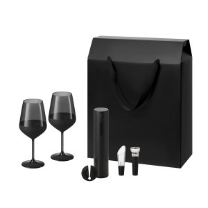 Подарочный набор Black Edition, Sacramento (2 бокала + набор для вина)
