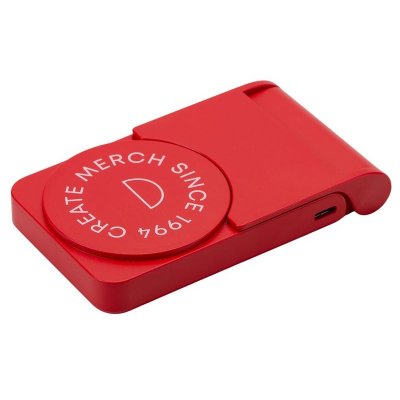 Внешний магнитный аккумулятор MagnIQ, красный, 5000 mAh (тампопечать)