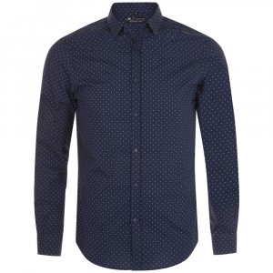 Рубашка мужская Becker Men, темно-синяя с белым Рубашка мужская Becker Men, темно-синяя с белым