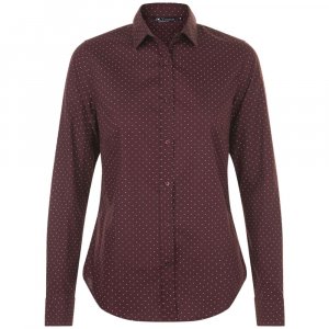 Рубашка женская Becker Women, бордовая с белым Рубашка женская Becker Women, бордовая с белым