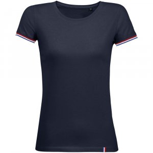 Футболка женская Rainbow Women, темно-синяя с ярко-синим Футболка женская Rainbow Women, темно-синяя с ярко-синим