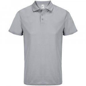 Рубашка поло унисекс Pitcher, серая