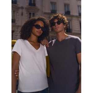 Футболка унисекс Regent с V-образным вырезом, серый меланж