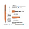 Ручка Firenze шариковая автоматическая софт-тач, оранжевая