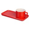 Чайная пара Bristol: блюдце прямоугольное, чашка, коробка, красный