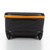 Чемодан складной Rollink Earth 55x40x20 см, 2 колеса, черный/оранжевый