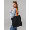Холщовая сумка BrighTone, черная с черными ручками