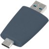 Флешка Pebble Type-C, USB 3.0, серо-синяя, 16 Гб