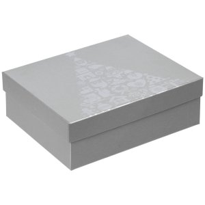 Коробка «Новогодняя история», серебристая Коробка «Новогодняя история», серебристая