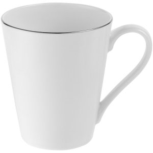 Кружка Mansion Select, белая с серебристой отводкой Кружка Mansion Select, белая с серебристой отводкой