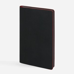 Ежедневник Trait, недатированный, черный с красным