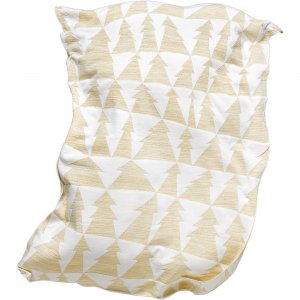 Плед «Танцующий лес», белый с золотистым Плед «Танцующий лес», белый с золотистым