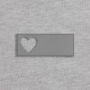 Лейбл из ПВХ с вырезом «Сердце», серый