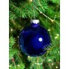 Елочный шар Finery Gloss, 10 см, глянцевый синий
