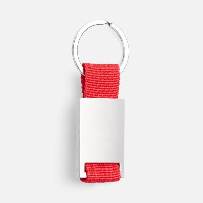 Брелок Inlet с тканевой вставкой, красный