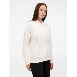 Бомбер унисекс Nuppu, молочно-белый Бомбер унисекс Nuppu, молочно-белый