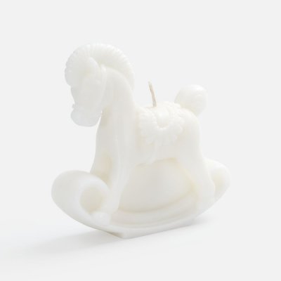 Свеча фигурная «Лошадка-качалка», белая