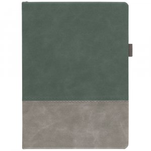 Ежедневник Horizon, недатированный, серый с зеленым