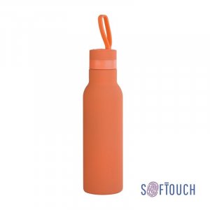 Бутылка для воды "Фитнес" 700 мл, покрытие soft touch, цвет оранжевый