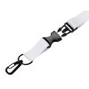 Ланъярд 2 см под сублимацию с карабином и межуровневым замком, черный