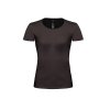 Футболка женская Exact 190 Top/women, черная/black, размер M, цвет черный