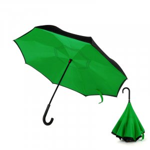 Зонт-трость механическийChaplin, черно-зеленый
