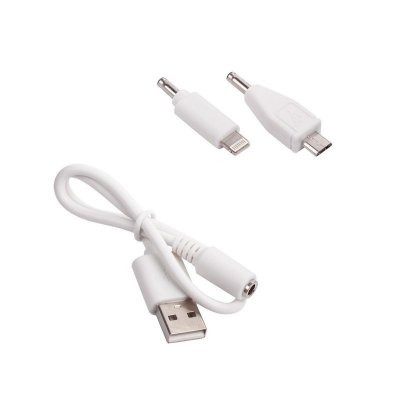 Кабель 2-в-1 (microUSB, Lightning), цвет белый