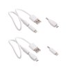 Кабель 2-в-1 (microUSB, Lightning), цвет белый