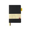 Блокнот А5 Boston, черный с желтым срезом