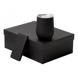 Подарочный набор с термокружкой и повербанком С2, 10000 mAh, черный Подарочный набор с термокружкой и повербанком С2, 10000 mAh, черный