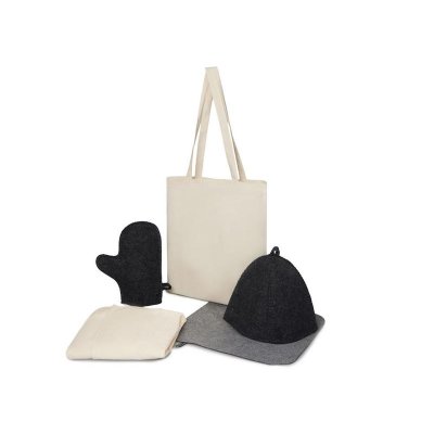 Банный набор с килтом Healing Light, мужской, серый