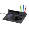 Настольная складная подставка "Cool Desk" с беспроводным (10W) зарядным устройством и ковриком для мыши, цвет темно-серый