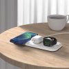 Настольная беспроводная (15W) зарядная станция "Snow Board" для смартфона, часов и наушников, цвет белый