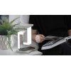 Левитирующая настольная лампа "Twin" с функцией беспроводной зарядки, цвет белый