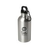 Одностенная бутылка для воды с карабином Oregon, изготовленная из нержавеющей стали, сертифицированной по стандарту RCS, объемом 400 мл - Серебря